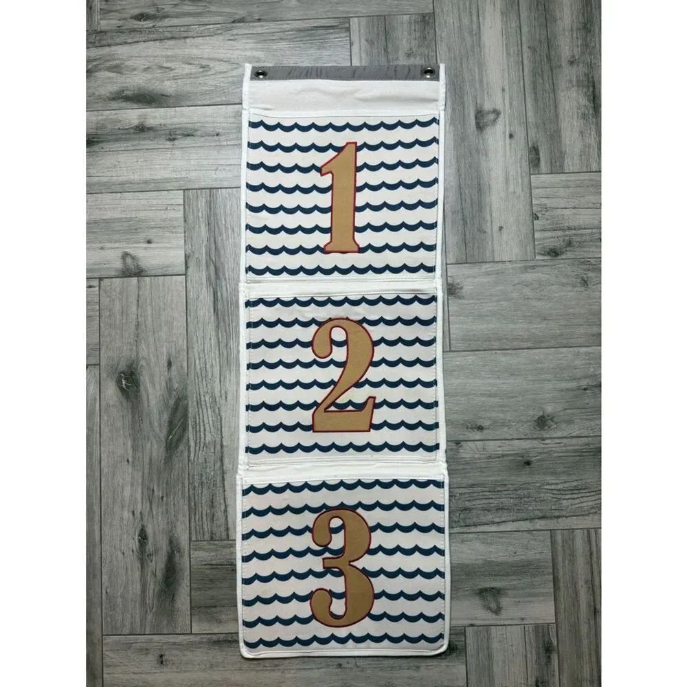 Nautical Numbered Hanging Pocket Organizer - 1 2 3